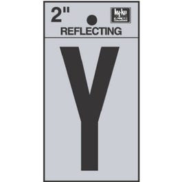 Address Letter Y, Reflective Black Vinyl, 2-In.