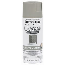 Chalked Spray Paint, Ultra Matte, Country Gray, 12-oz.