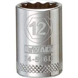 Metric Shallow Socket, 12-Point, 3/8-In. Drive, 12mm