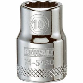 Metric Shallow Socket, 12-Point, 3/8-In. Drive, 10mm
