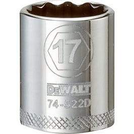Metric Shallow Socket, 12-Point, 3/8-In. Drive, 17mm