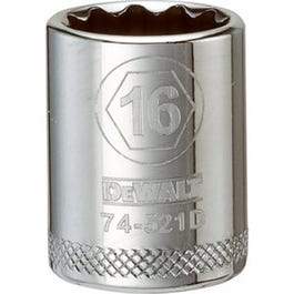 Metric Shallow Socket, 12-Point, 3/8-In. Drive, 16mm