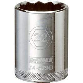 Metric Shallow Socket, 12-Point, 1/2-In. Drive, 22mm