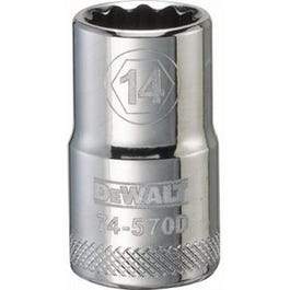 Metric Shallow Socket, 12-Point, 1/2-In. Drive, 14mm