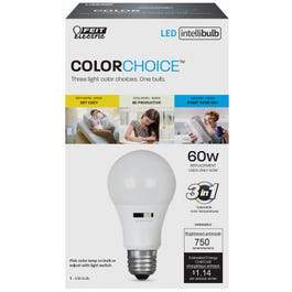 LED Intellibulb Light Bulb, 3-Colors-in-1, 9.5-Watts