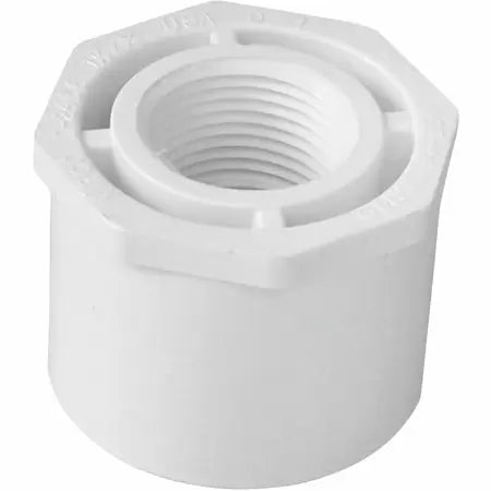 Charlotte Pipe 1-1/2 In. SPG x 3/4 In. FPT Schedule 40 PVC Bushing (1-1/2