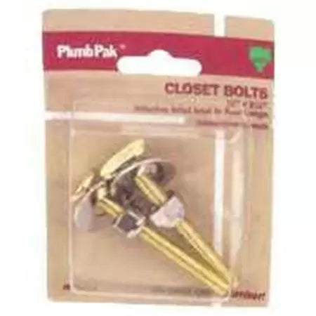 Plumb Pak Toilet bolt set. Solid Brass 5/16 x 2-1/4 (5/16 x 2-1/4)