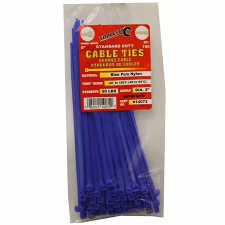 Tool City 8 in. L Blue Cable Tie 100 Pack (8, Blue)