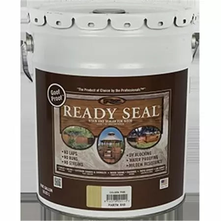 Ready Seal Exterior Wood Stain and Sealer - Golden Pine , 5 Gallon (5 Gallon, Golden Pine)