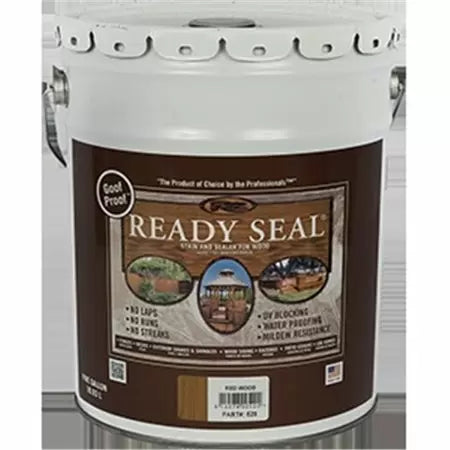 Ready Seal Exterior Wood Stain and Sealer - Redwood , 5 Gallon (5 Gallon, Redwood)