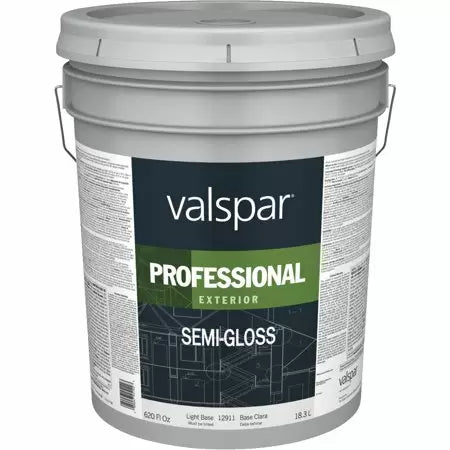 Valspar® Professional Exterior Paint 5 Gallon Semi-Gloss Light Base (5 Gallon, Semi-Gloss Light Base)