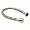 Probite 3/4” PF x 3/4” FIP, 18” Stainless Steel Braided Water Heater Hose, EPDM Seal (3/4” x 3/4” x 18)