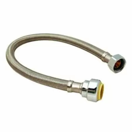 Probite 3/4” PF x 3/4” FIP, 18” Stainless Steel Braided Water Heater Hose, EPDM Seal (3/4” x 3/4” x 18