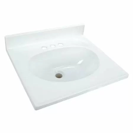 Hardware House Solid White Cultured Marble Vanity Top 49 x 22 in. (49