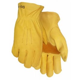 Fencing Work Gloves, Premium Gold Cowhide Leather, Men's M