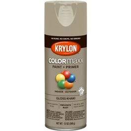 COLORmaxx Spray Paint + Primer, Gloss Khaki, 12-oz.