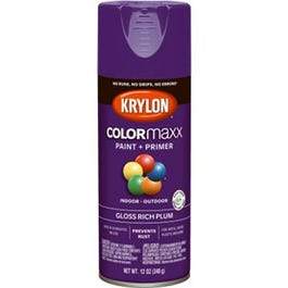 COLORmaxx Spray Paint + Primer, Gloss Rich Plum, 12-oz.