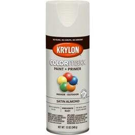 COLORmaxx Spray Paint + Primer, Satin Almond, 12-oz.