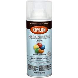 COLORmaxx Spray Paint, Satin Crystal Clear, 12-oz.
