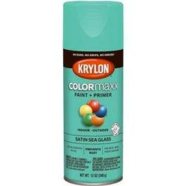 COLORmaxx Spray Paint + Primer, Satin Sea Glass, 12-oz.