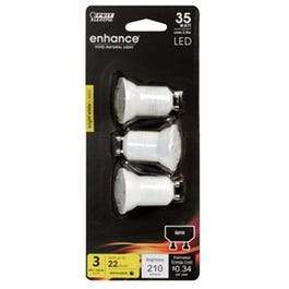 LED Light Bulbs, Mr11, Warm White, 210 Lumens, 2.8-Watts, 3-Pk.