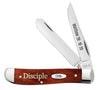 Case Religious Sayings Matthew 28: 19-20 Embellished Smooth Chestnut Bone Mini Trapper (Chestnut Bone - Disciple)