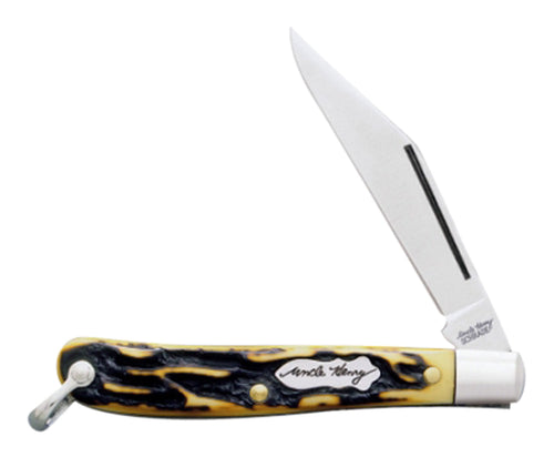 Uncle Henry 12UH 12UH Roadie  2.20 Clip Point Plain Staglon With Nickel Silver Bolsters Handle Folding