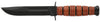Ka-Bar 1250 USMC Short 5.25 Clip Point Plain 1095 Cro-Van Leather Handle Fixed