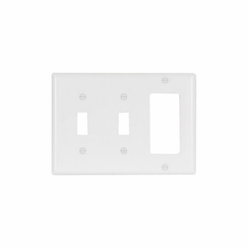 Eaton Cooper Wiring Combination Wallplate, White (White)
