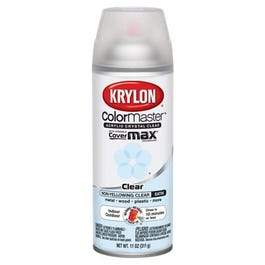Colormaster Spray Paint,  Indoor/Outdoor Use, Satin Crystal Clear, 12-oz.