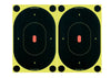 Birchwood Casey 34710 Shoot-N-C  Self-Adhesive Paper 7 Silhouette Yellow Target Paper w/Black Target & Red Accents 6 Per Pack