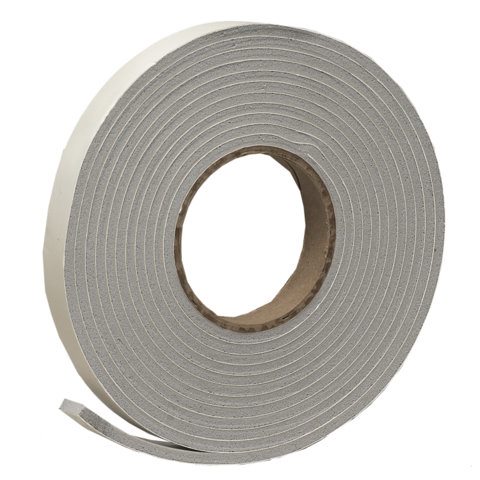 Frost King Vinyl Foam Weatherseal (Grey, 3/8 W 1/4 T 17 ft L)