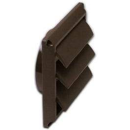 Dryer Vent Face Plate, Louvered, Brown, 4-In.