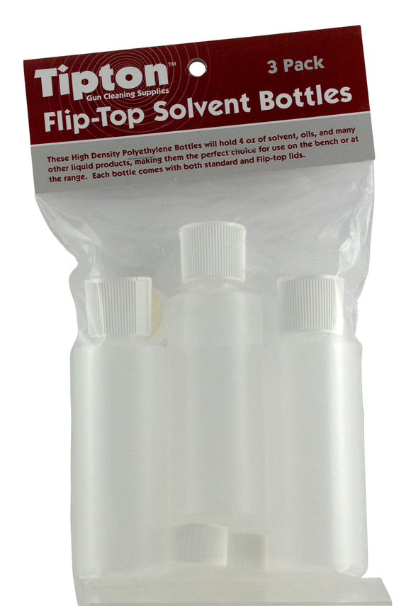 Tipton 197624 Flip Top Solvent Bottles 4 oz 3 Pack