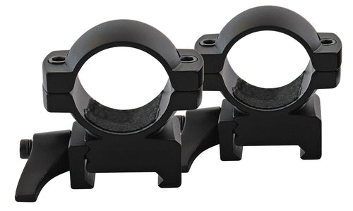 Traditions A1374 Scope Rings  with Quick Detach Weaver 1 High Black Matte