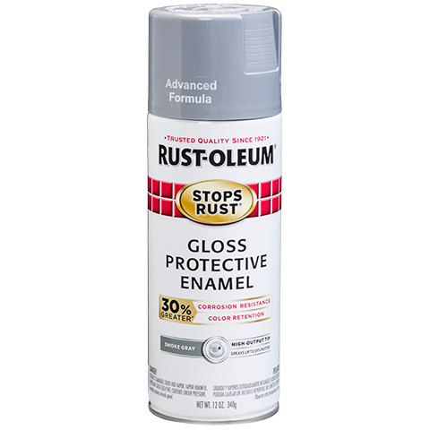 Rust-Oleum Protective Enamel Spray Paint (Gloss Smoke Gray, 12 oz)