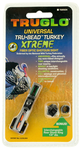 Truglo TG950X Tru-Bead  Universal Shotgun w/Ghost Ring Red/Green Fiber Optic Black