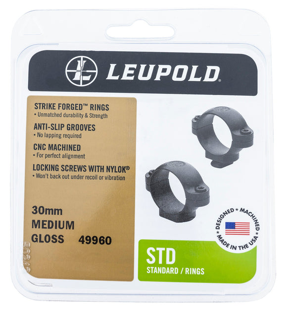 Leupold 49956 Standard Rings  Dovetail 30mm Medium Black Matte