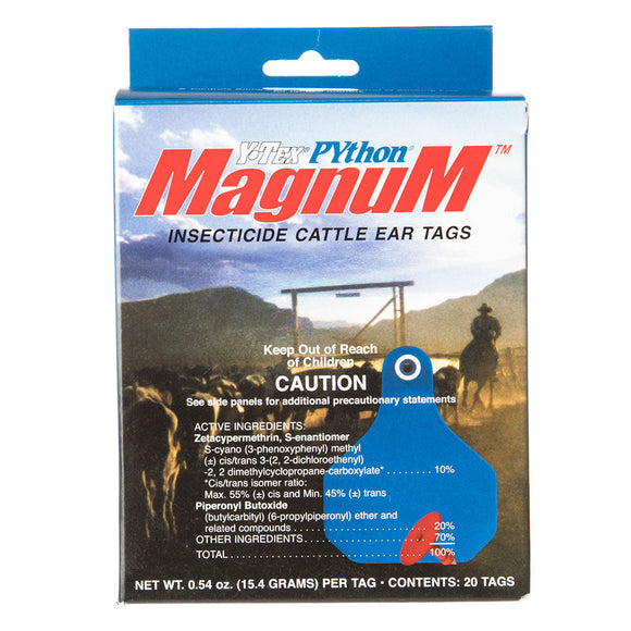Y-Tex  Python Magnum Ear Tags 20Pc Box