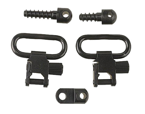 Uncle Mikes 14612 Quick Detach Sling Swivels 1 Black Steel Ruger