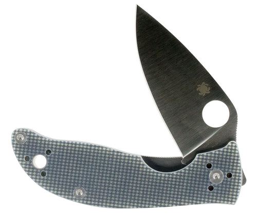 Spyderco C220GPGY Polestar  3.30 CTS BD1 Stainless Steel Full-Flat G10 Gray Handle Folding