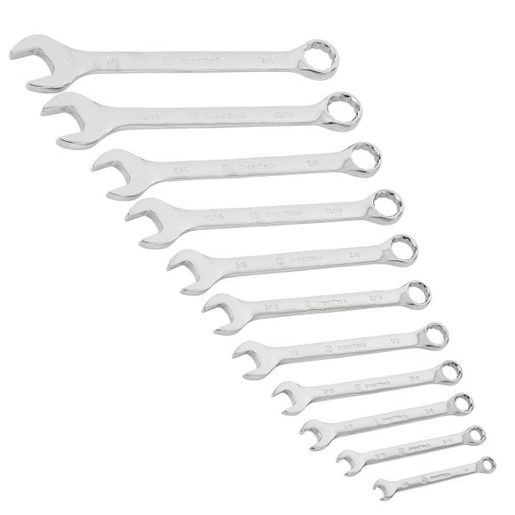 GreatNeck 51004 Combination Wrench SAE Set 11 Piece with Rack (11 Piece)