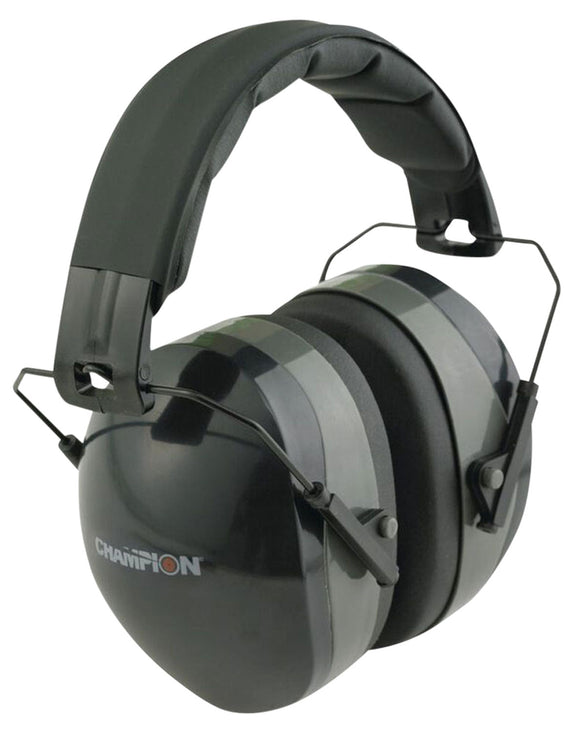 Champion Targets 40970 Standard Earmuffs 27 dB Over the Head Black Ear Cups w/Black Band