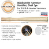 Link Handles 16 engineer's or blacksmith's hammer Handle, oval eye, for 3-1/2 lb. and heavier hamm (16)