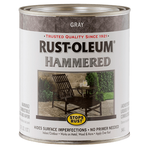 Rust-Oleum® Stops Rust® Hammered Gray (Quart, Silver)