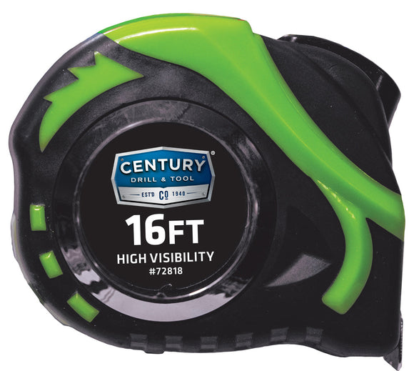 Century Drill And Tool Tape Measure High Visibility 16ft Length 3/4″ Blade Width (16' X 3/4