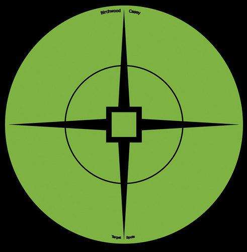 Birchwood Casey 33936 Target Spots  Self-Adhesive Paper 6 Crosshair Black Target Paper w/Green Target 10 Per Pack