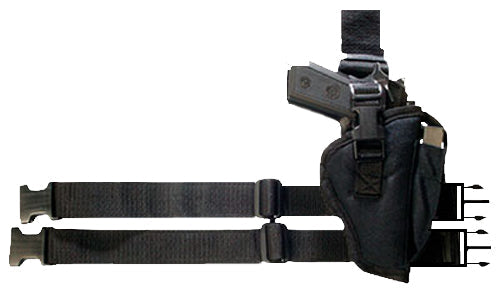 Bulldog WTAC8R Tactical Leg Holster Black Knit 3.5-5 Lg Frame Auto, Most Right Hand