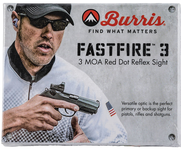 Burris 300234 FastFire III with Mount 1x 21x15mm 3 MOA Illuminated Red FastFire Dot CR1632 Lithium Black Matte
