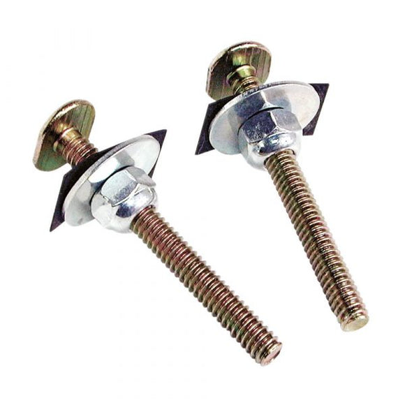 Danco 1/4 in. x 2-1/4 in. Closet Bolts with Nuts and Washers (2-Pack) (1/4 in. x 2-1/4 in.)